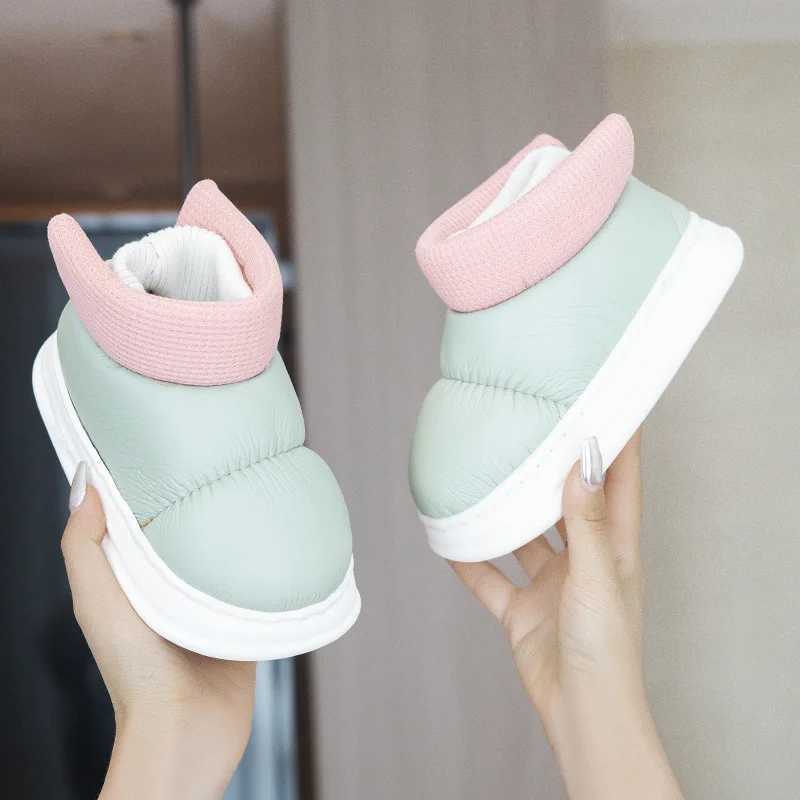 Children Boots For Girls Boys Baby Warm Fleece Thick Warm Snow Girl Shoes Ankle Boots Sapato Winter Boot Cotton Kids Girl Shoes M240906