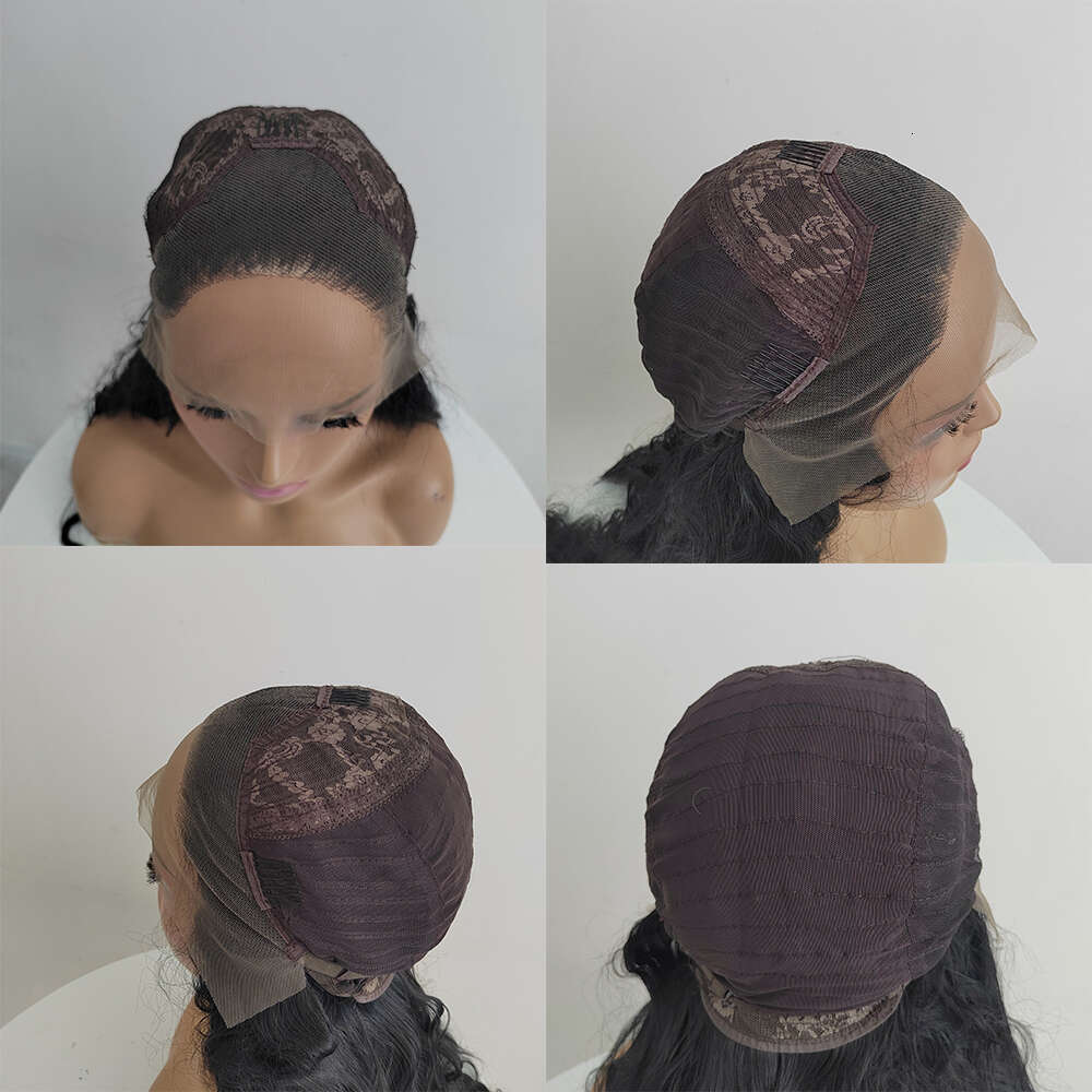 MXWIG Orange Ginger Blue Synthetic Lace Front Wig Middle Part Body Wave Wigs For Women Use Blonde Black Hair