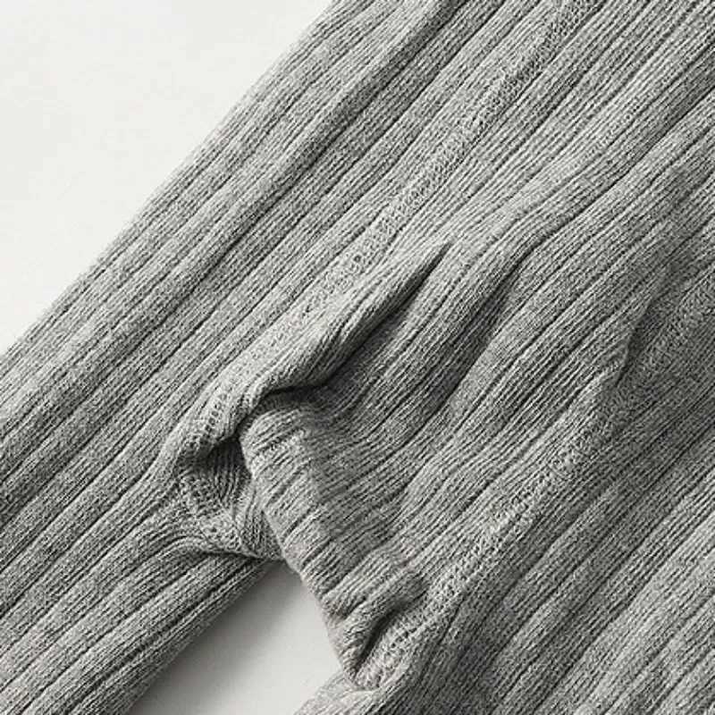 2024 Baby Tights Girl Stretch Leggings Pants Spring Autumn Winter Toddler Child Knitted Trousers Pink Yellow White Color Y240906