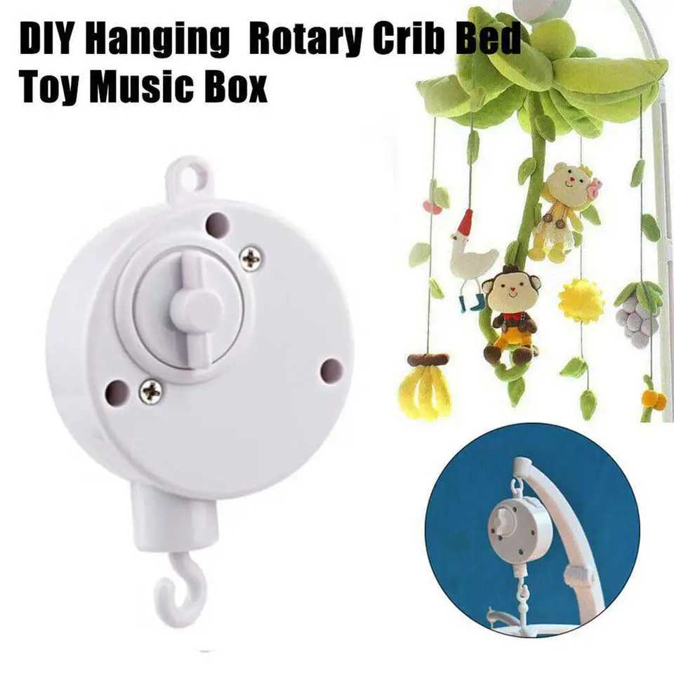 DIY baby clock music box baby crib mobile baby crib hammock toy with rotating hook pause function and cute melody W240815