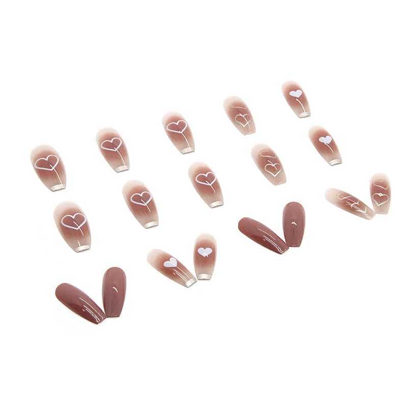 Mix 2 sets of reusable nail sticks for fake nails complete set of fake nail tips with jelly stickers and makeup accessories W240905