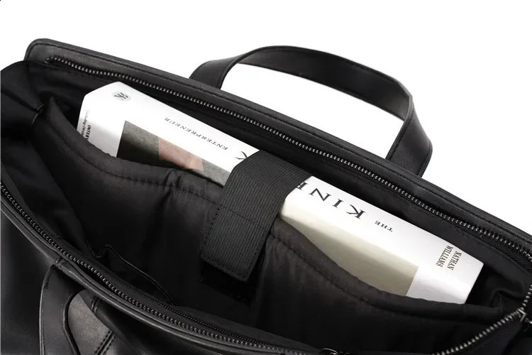 Business y mens briefcase shoulder bag crazy horse leather handbag messenger notebook Bolso Hombre 240906