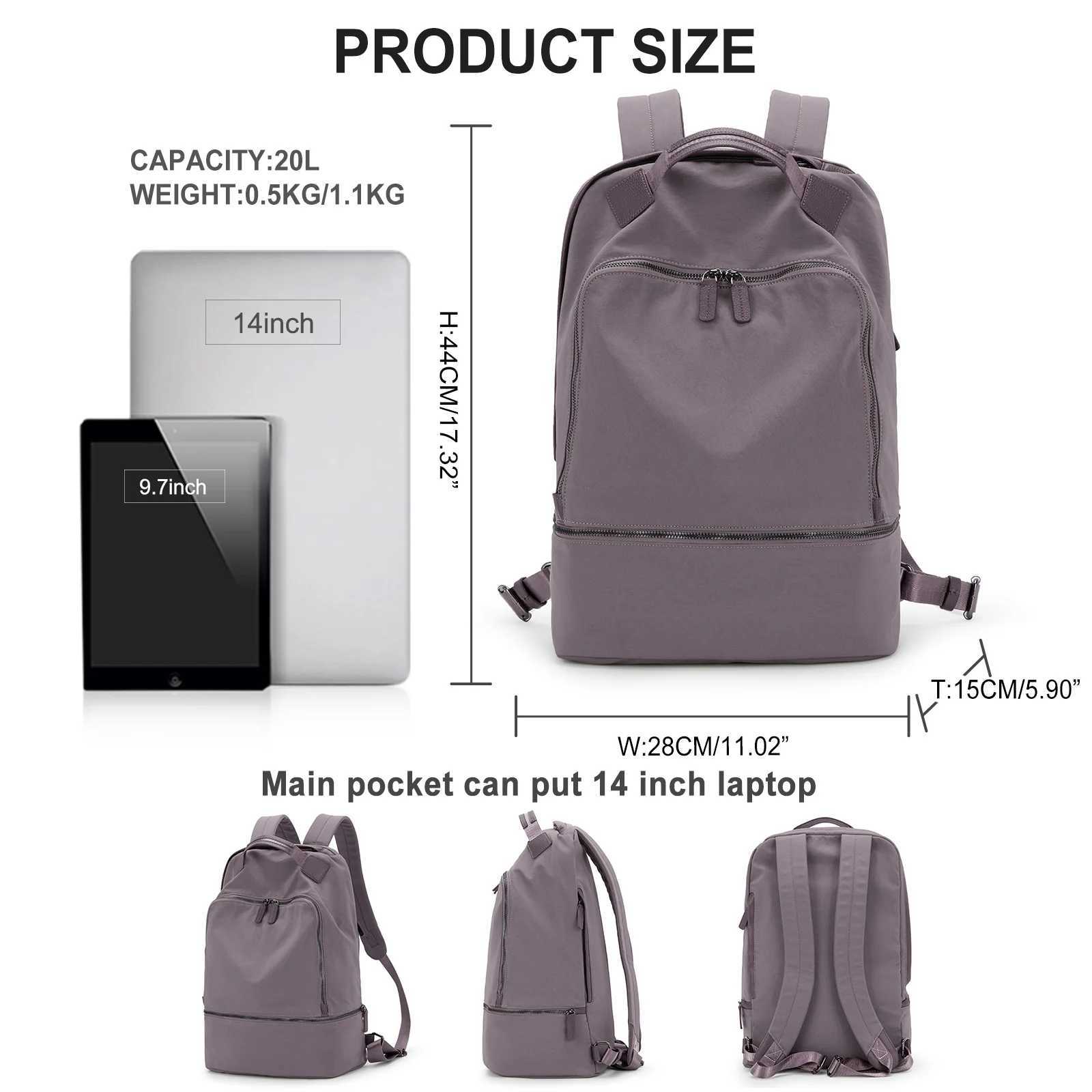 Fashion Woman s Large Capacity Backpack Laptop Bag Travel Backpack School Bags Girl Portable with Shoe Compartment 240906