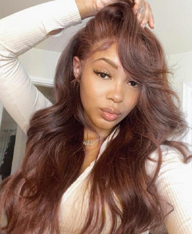European and American wig female former lace long curly hair big wave brown synthetic wig role play