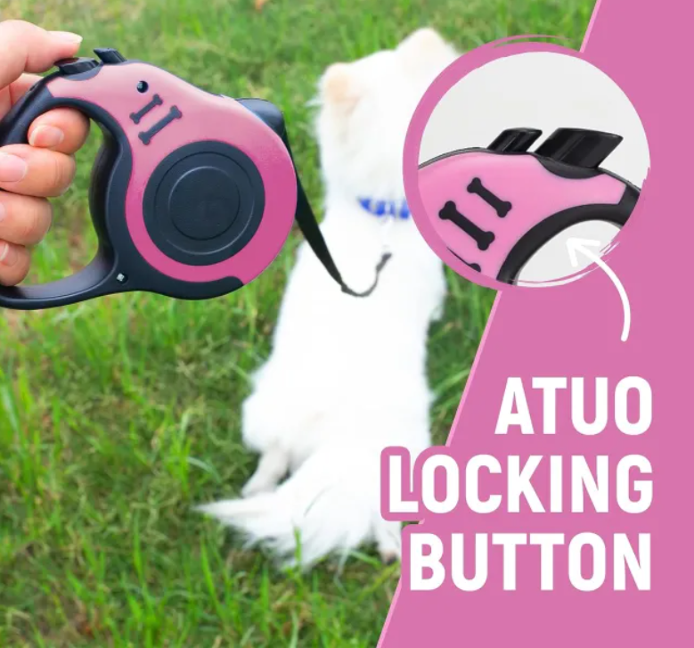 Durable 5M Automatic Retractable Pet Leash Enhanced Safety Feature for Your Canine Companion