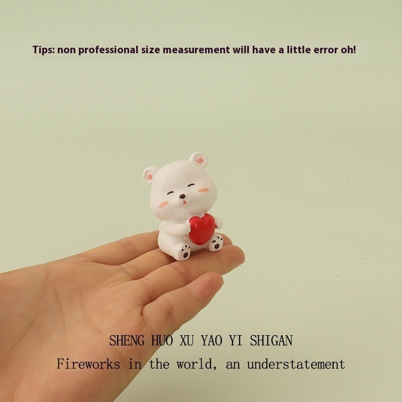 Cartoon Mini Ins Love Bear Fruit Micro Landscape Creation Baby House DIY Accessories Home Desktop Decoration