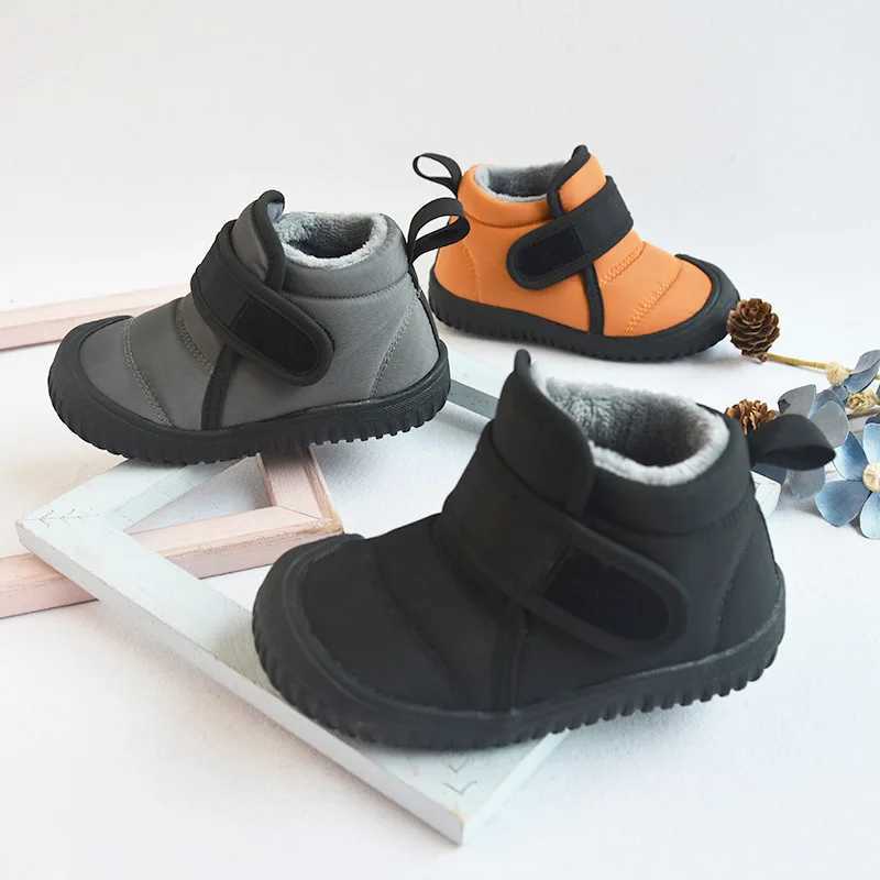 Winter children new velvets cotton shoes baby casual soft-soled warm cotton boots boys and girls fashion short snow boots M240906