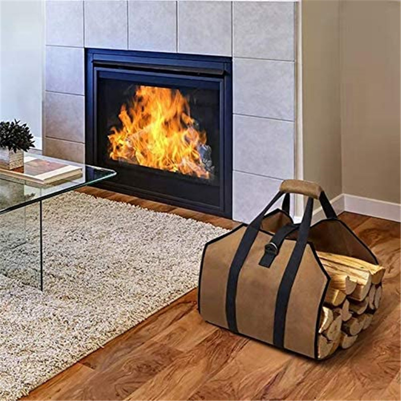 Outdoor firewood tote bag is stylish, simple, practical, portable, durable logging bag and multifunctional firewood storage bag High Capacity Composit