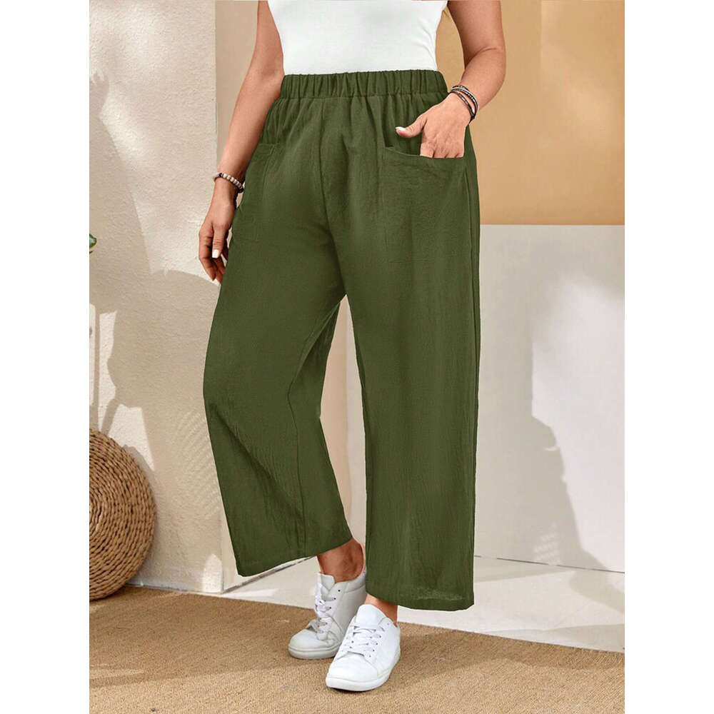 2024 Autumn/Winter New Women's High Waist with Strap Comfortable and Breathable Casual Pants for Women