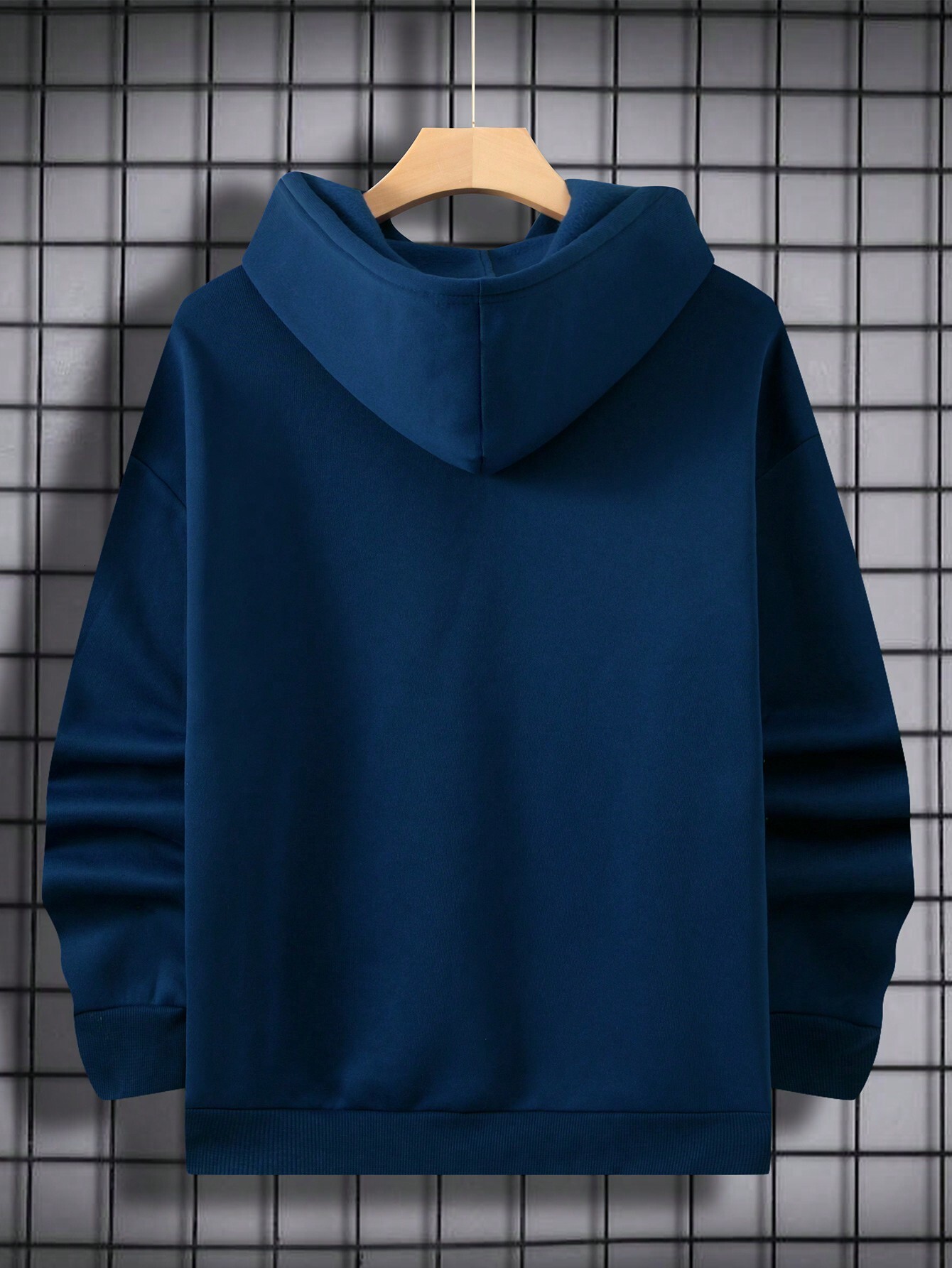Men's Simple Letter Embroidered Pocket Hoodie, Casual Daily Wear