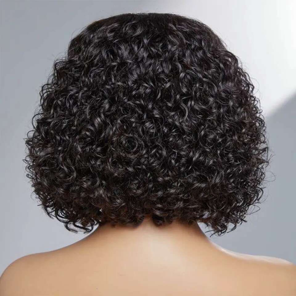 200D Wave Human Hair 4X4 Lace Front Wig Pre Plucked Transparent Brazilian Deep Curly Bob Wigs