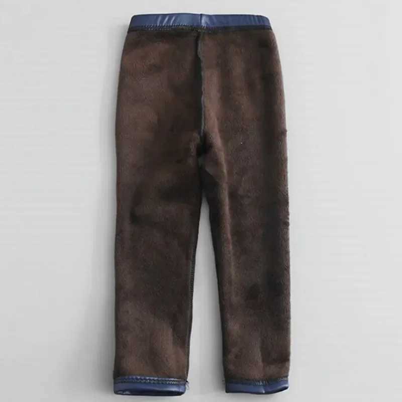 Baby Girls Leggings Winter Kids Thick Velvet Leggings Pencil Pants Children Warm Trousers Faux PU Leather Legging Slim Pant Y240906