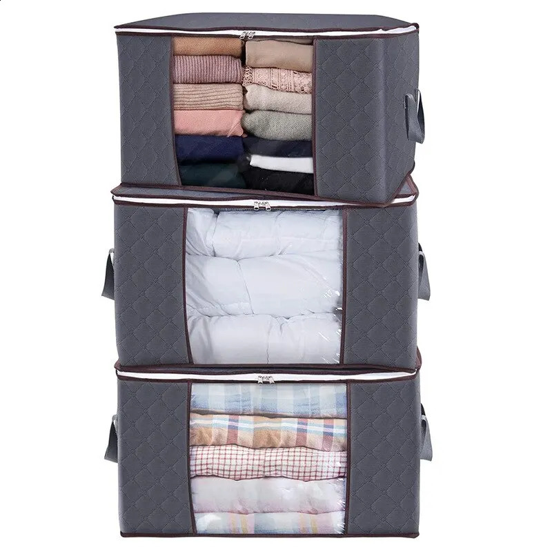 6pcsset Clothes Storage Bags Upgraded Foldable Fabric Containers For Organizing Bedroom 240906