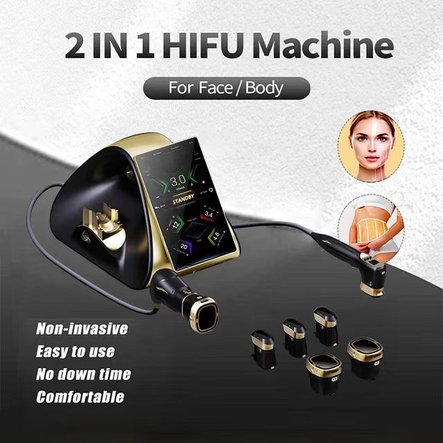 TT 7d Hifu High Intensity Focused Ultrasound 360 2 Handles 9D HIFU face lifting Vmax Face Lifting Skin Firming Machine 13D Hifu Body Slimming Machine