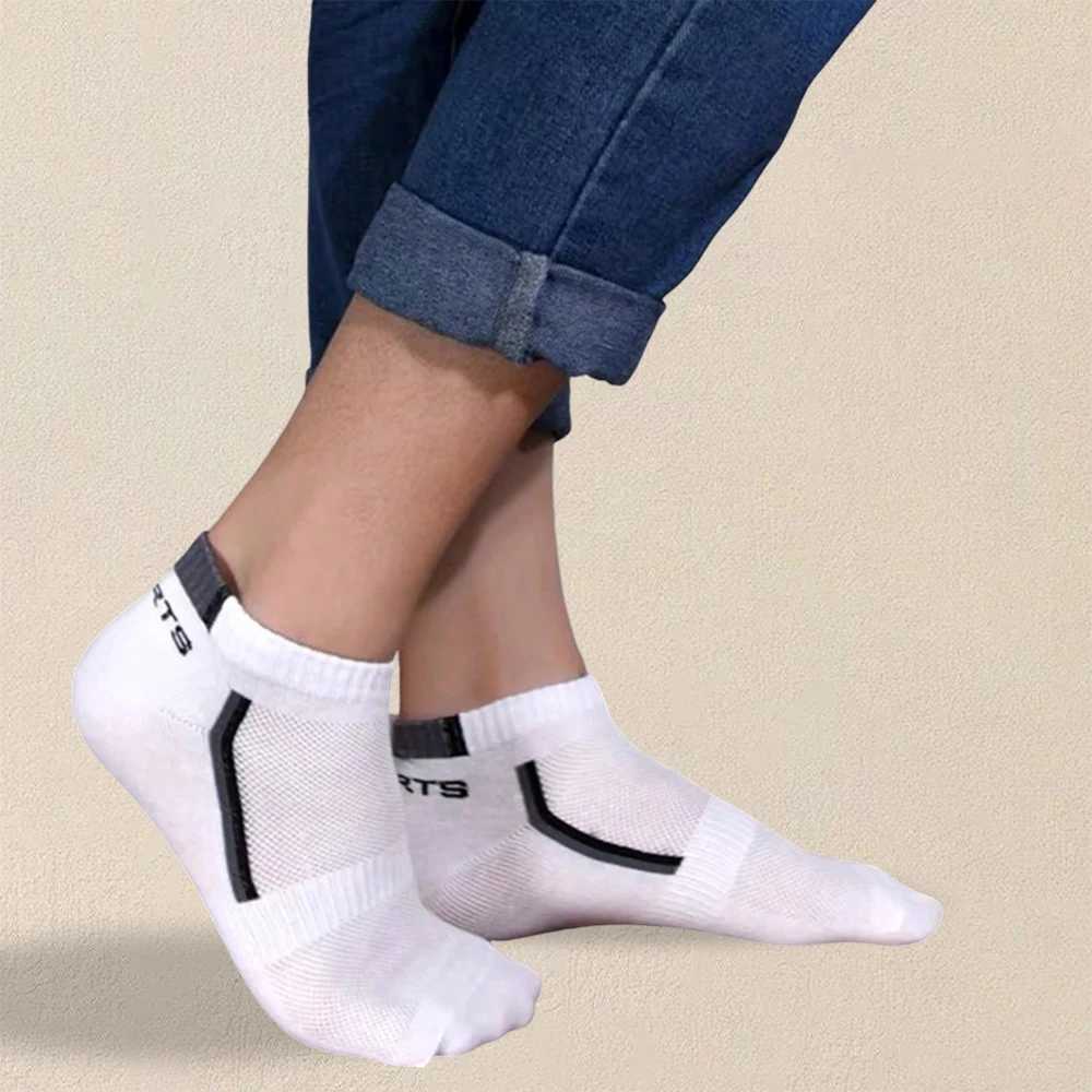 5 pairs of mens summer socks are fashionable simple and casual. Mens ankle socks are comfortable lightweight breathable and casual W240905