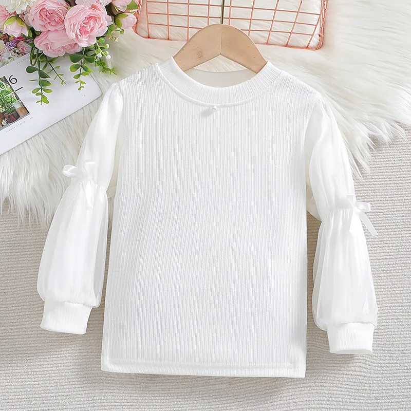 Girls bottoming shirt spring and autumn2024new fashionable stylish inner girl lantern sleeve Princess Lolita top fashion Y240906