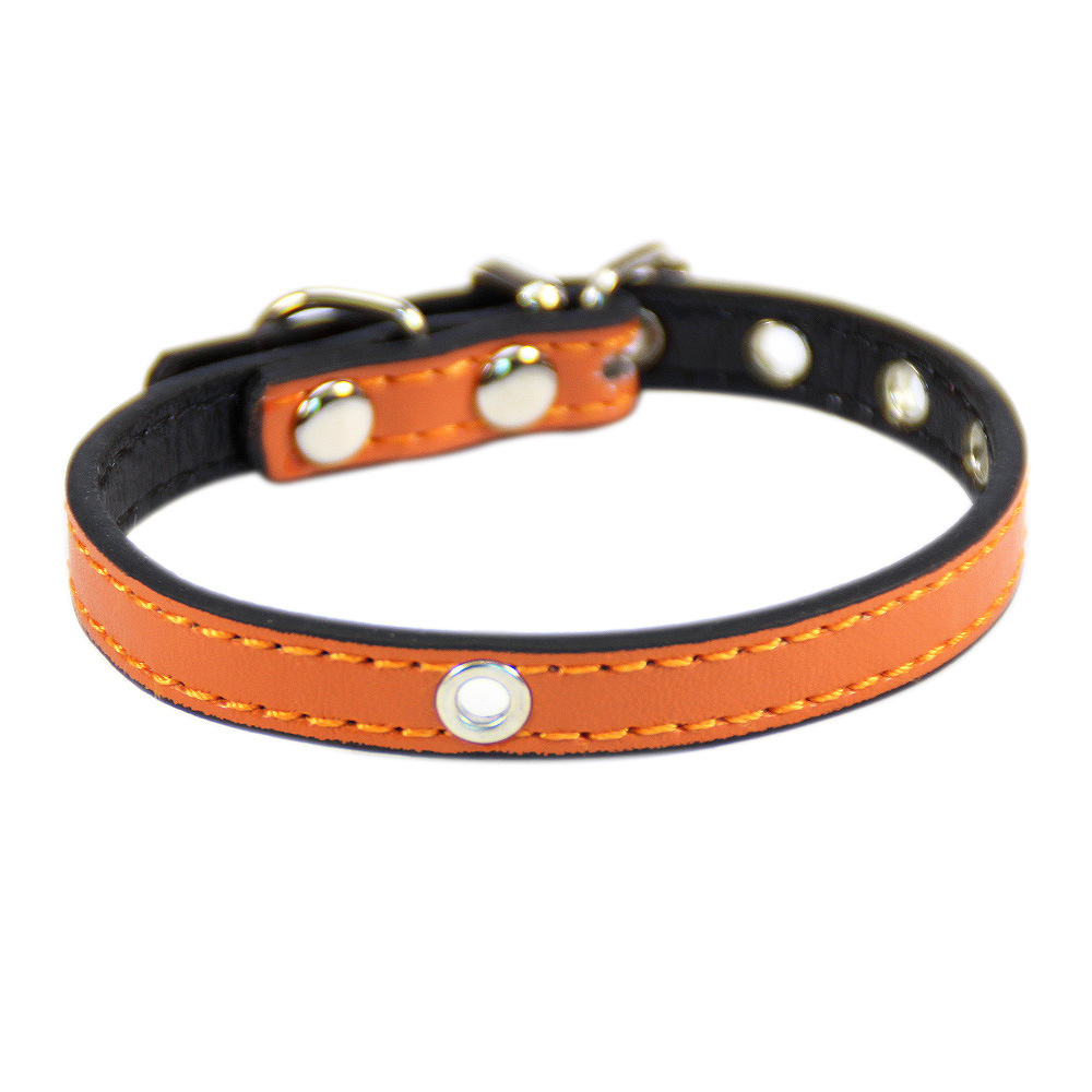 halloween Dog collar with holes cat collar dog collar leather personality small and medium-sized dog simple atmosphere cowhide dog supplies