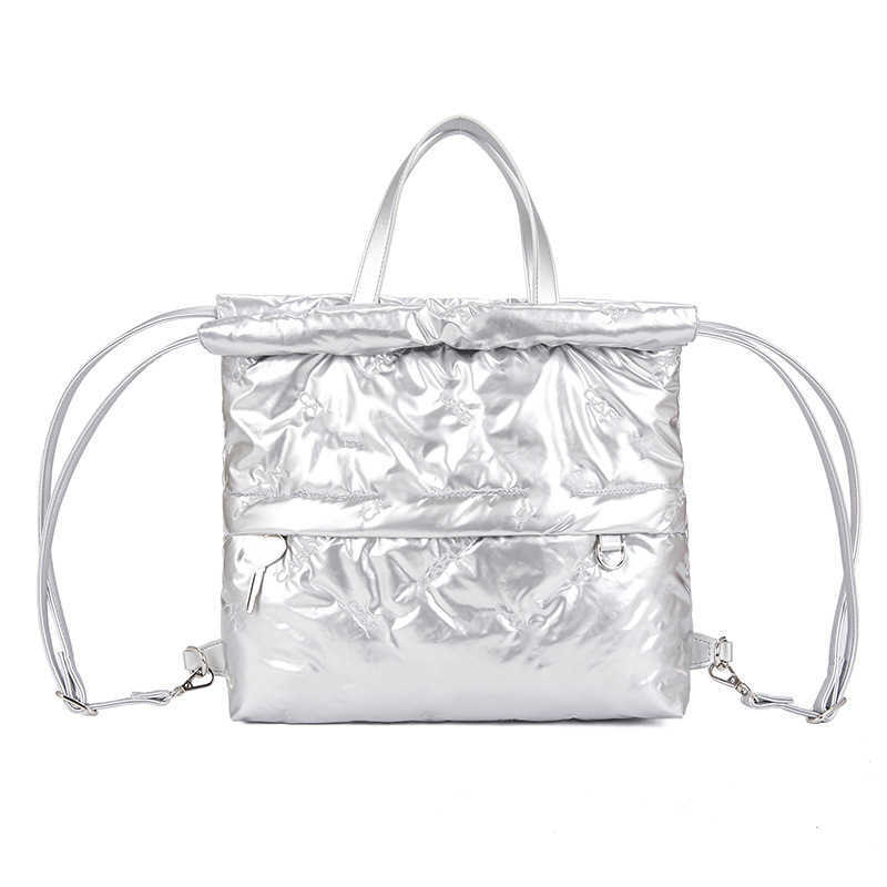Spring summer letter backpack women's bag niche versatile backpack Korean version drawstring large capacity shoulder bag fashion square bag 24091