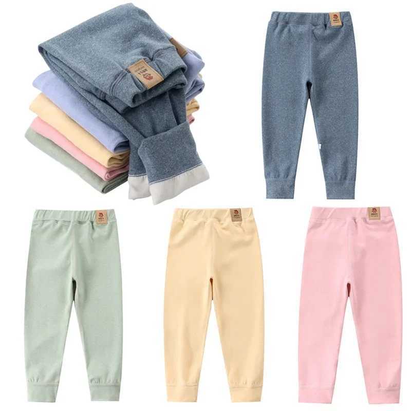 Big Size Childrens Fleece Warm Render Pants For Boys Girls Winter Velvet Leggings Kids Baby Base Pants Thickened Long Johns Y240906