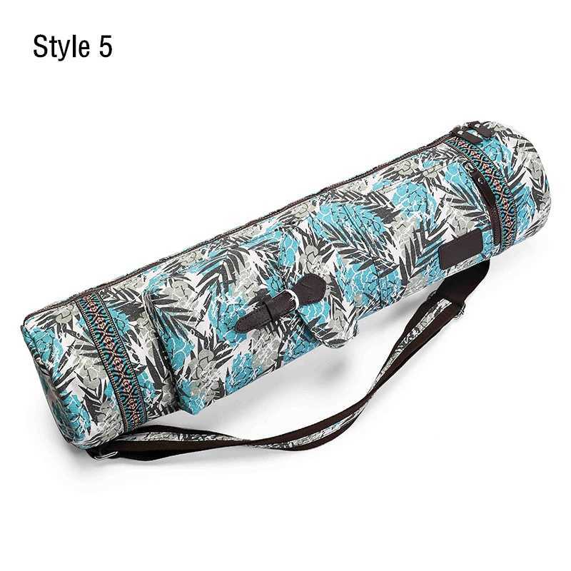 5 colors printed yoga bag portable exercise mat bag Pilates mat backpack fitness dance mat cover W240906