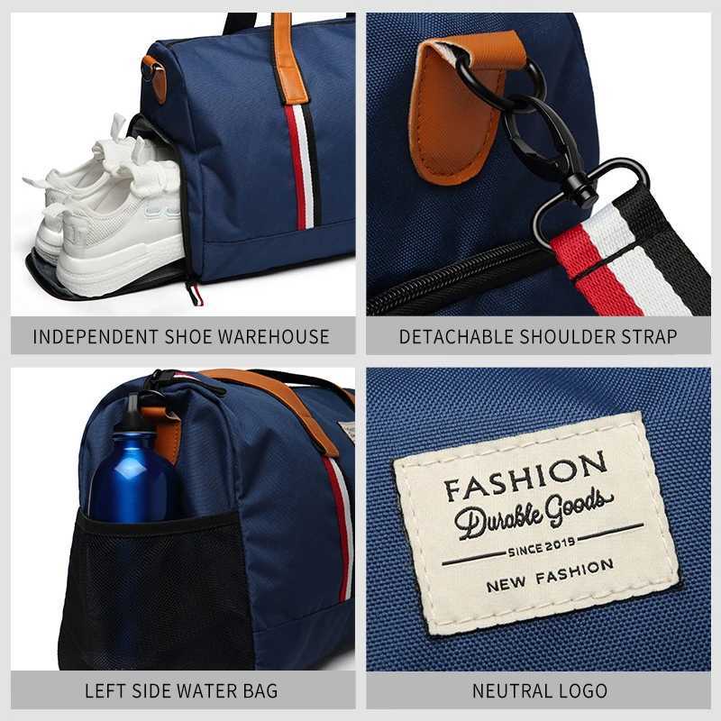 Fitness bag foldable waterproof large space outdoor swimming bag travel equipment handbag fitness bag womens yoga shoe bag W240906