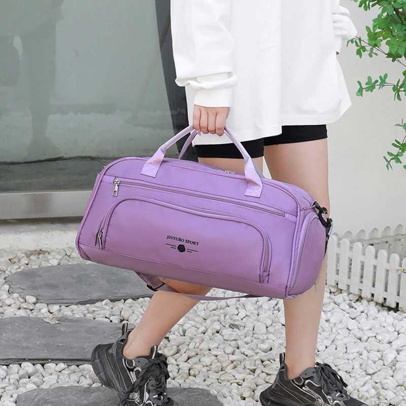 Womens gym fitness bag outdoor yoga handbag travel luggage handbag shoulder sports shoe pocket weekend side pocket W240906