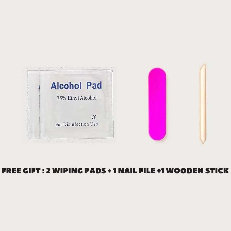Fake nails French style full coverage adhesive backing artificial nail tips fashionable design 24 pieces W240905