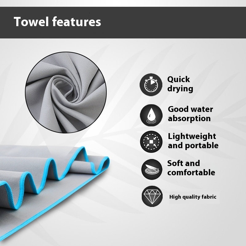 Straight ultra-fine fiber fiess double-sided veet sports sweat absorbing quick drying towel, portable