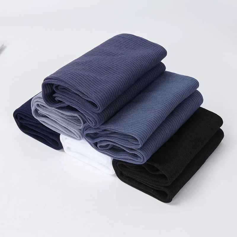 Bamboo Fiber Men Socks Summer Spring Sports Socks Sweat absorption deodorant Thin Stripe Breathable Silk Long Sock Y240906