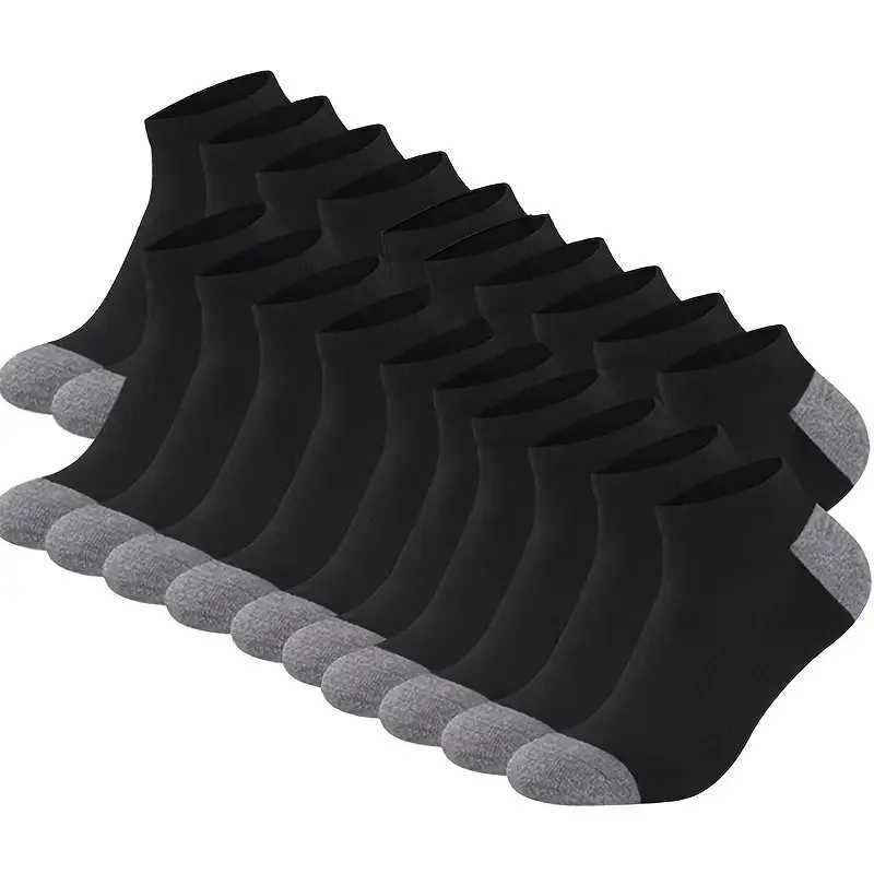 10 pairs of mens fashionable colored low cut ankle socks breathable and comfortable sweat absorbing socks mens socks W240905