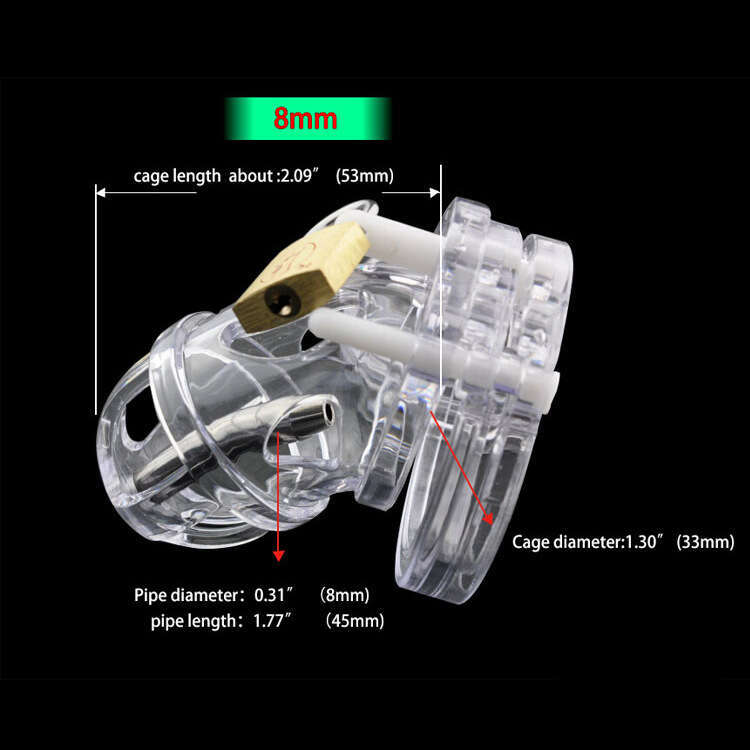 Prison bird genuine short urinary catheter UCB-8000+male chastity lock chastity cage adult product A125