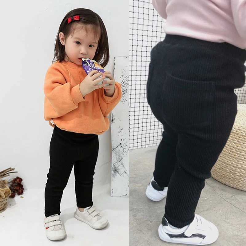 1-5Y Girls Leggings Toddler Spring Autumn Kids Trousers Children Clothing Girl Pencil Pants High Quality Black Leggings Out Wear Y240906