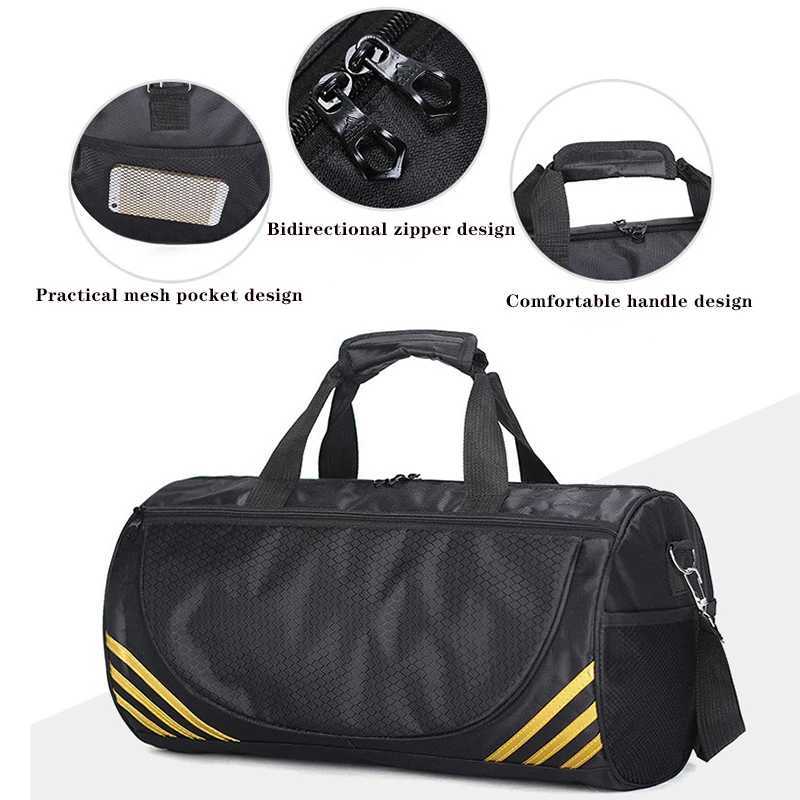 Waterproof fitness bag with shoe accessories yoga exercise bag cylindrical fitness travel bag large capacity single shoulder back W240906