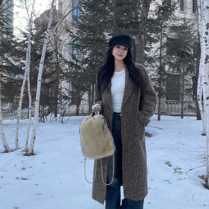 y faux fur womens shoulder bag soft plush travel backpack girls handbag solid color fluffy wallet 240906