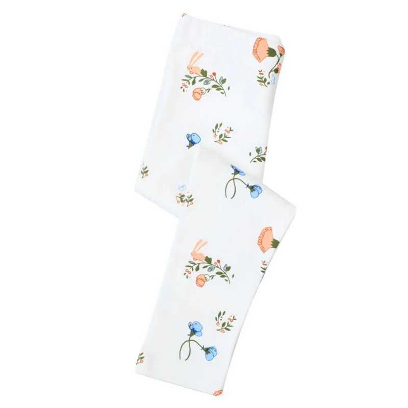 Girls Pants Leggings Cotton Toddlers Trousers Spring Autumn Kids Striped Pencil Leggings Applique Cartoon Children Pants Y240906