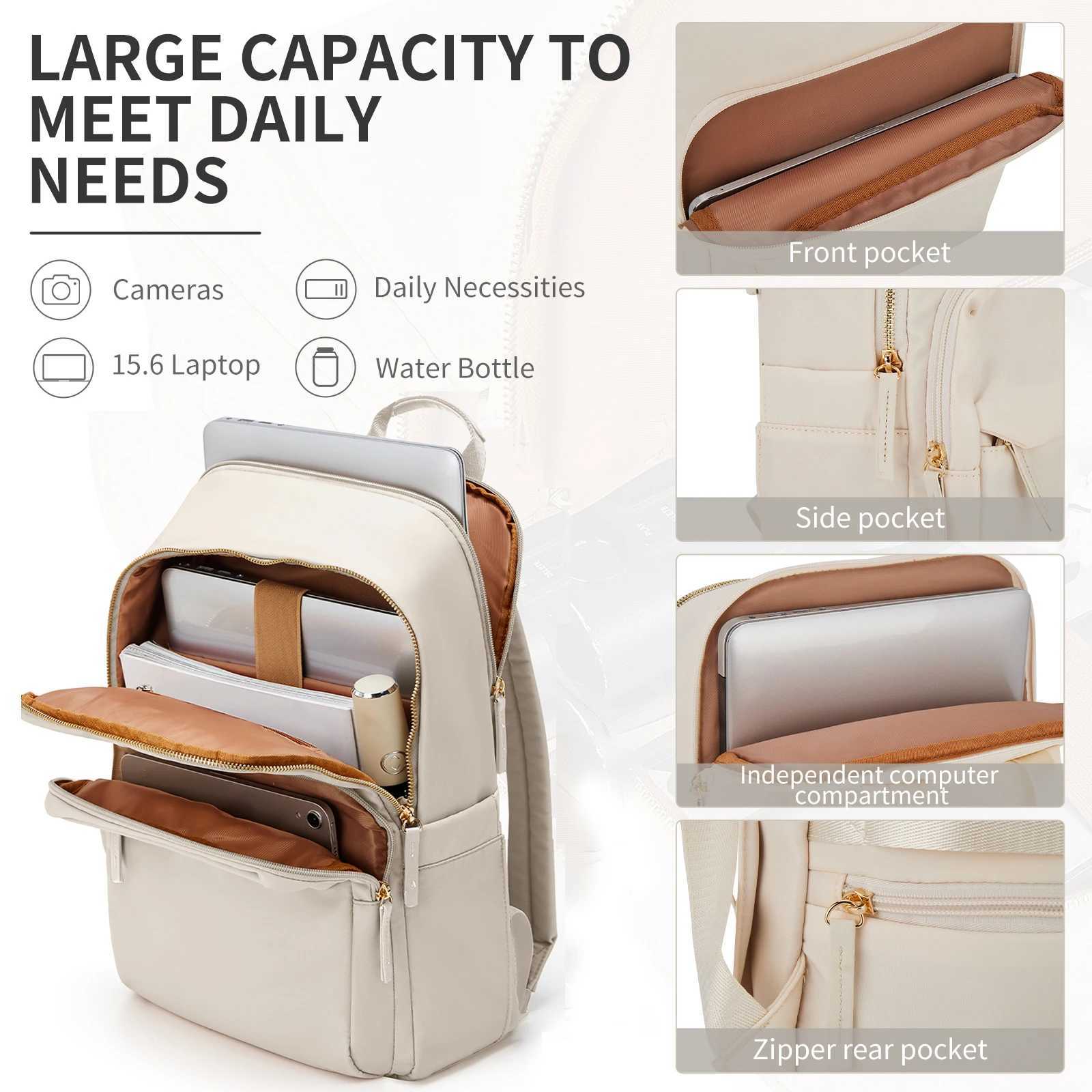 Laptop Backpack for Women 15 6 Inch Computer Cute Travel Purse Waterproof Work Business Teacher Bags Carry on 240906