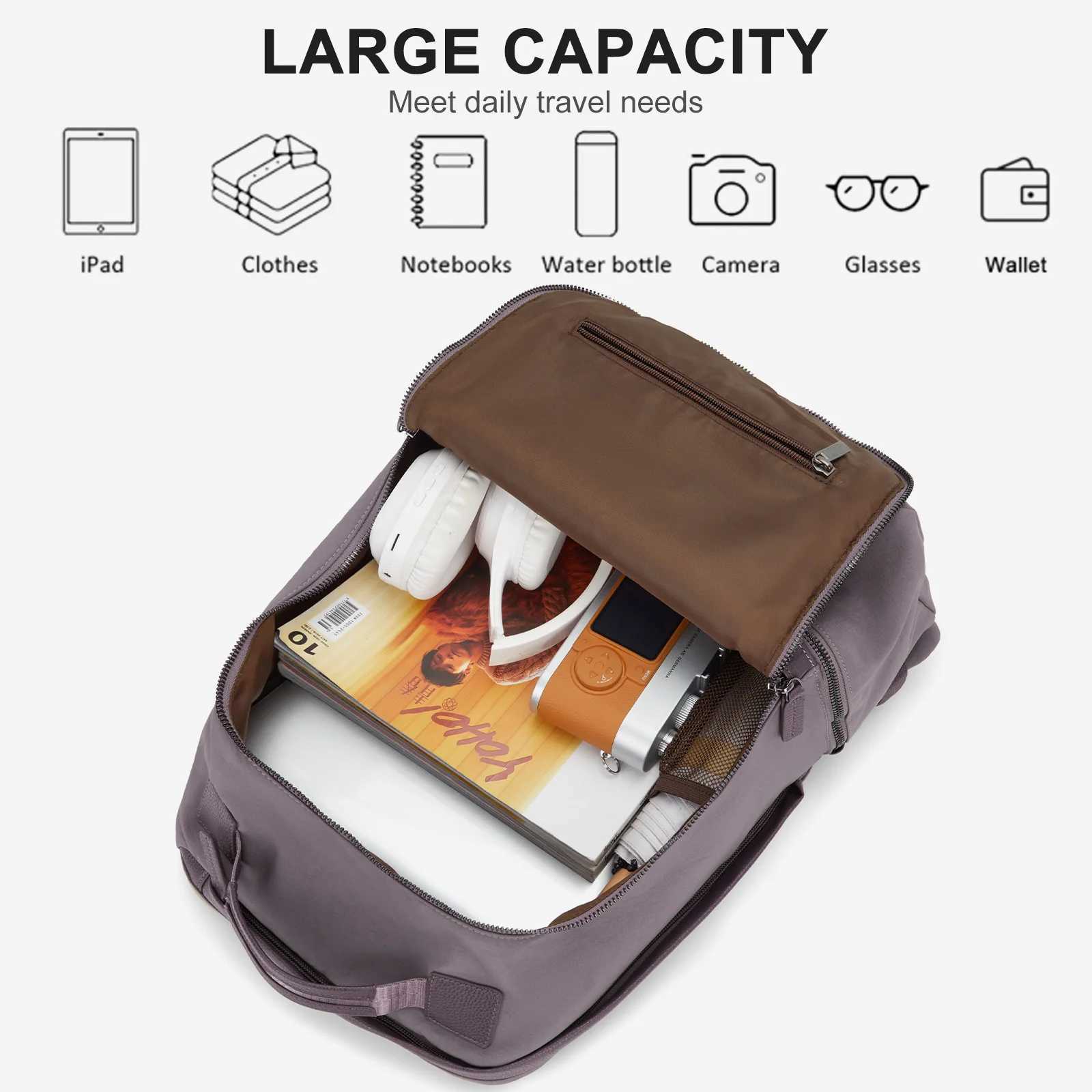 Fashion Woman s Large Capacity Backpack Laptop Bag Travel Backpack School Bags Girl Portable with Shoe Compartment 240906