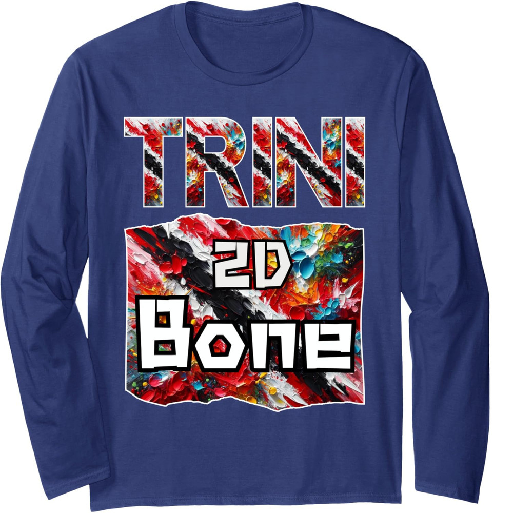 Long Sleeve Shirts For Men Sweatshirt Trini 2D Bone, Anti-Racism, Inclusion, Trinidad Culture Sleevetee Streetwear Casual Tops Clothes Free shipping