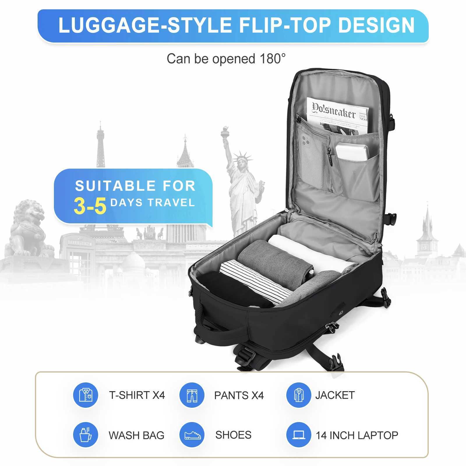 Travel Laptop Backpack Business Anti Theft Durable Carry on Backpack with Usb Port Water Resistant College Bag for Men Women 240906