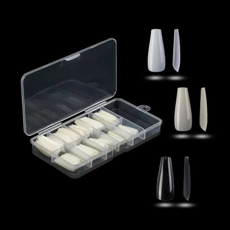 Heallor 100/500 pieces of natural ballet dancers nails fake acrylic full cover press handmade fake nails art tips DIY salon for fake nails W240905