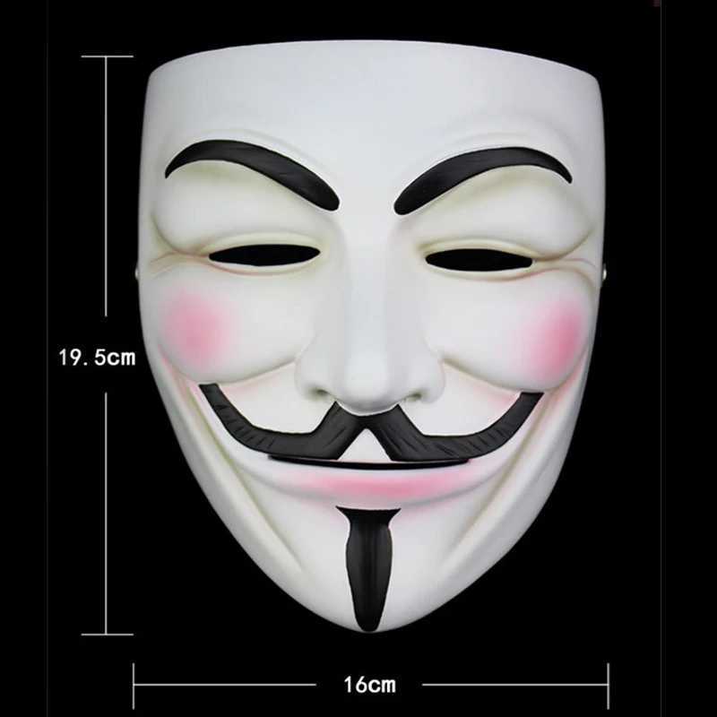 Party Anonymous Masks Halloween Movie Theme Face Masks For Adult Cosplay Film Costume Props Mask Horror Mask Gift For KidsXJ240905