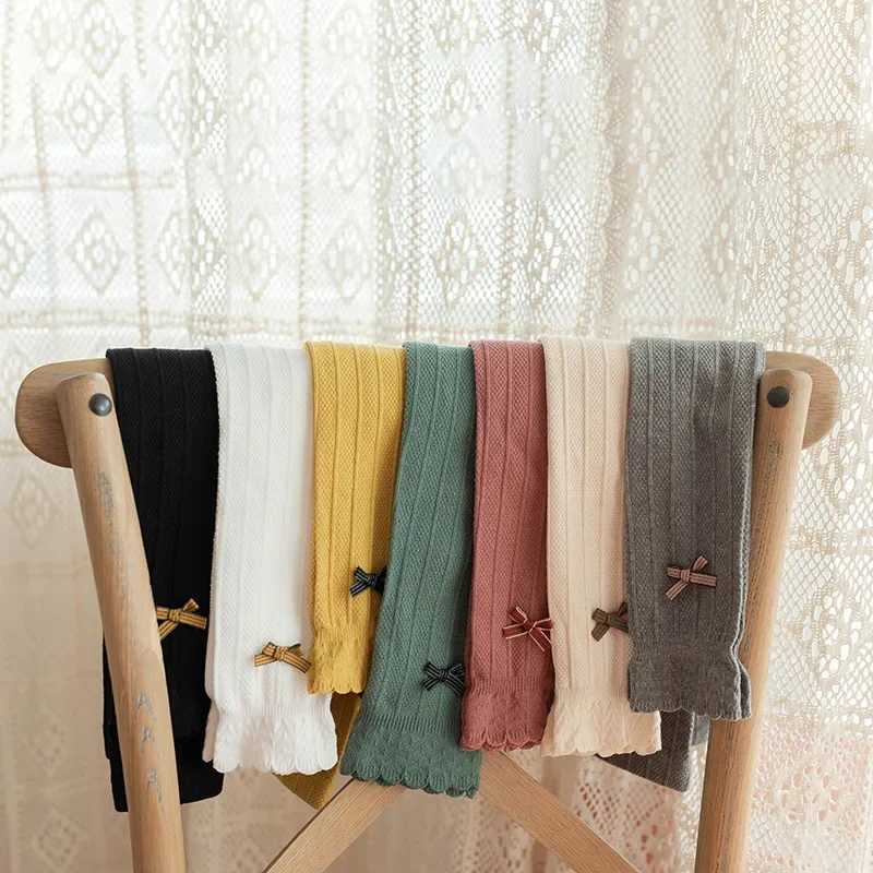 Spring Autumn Baby Pants Newborn Girls Leggings Striped Cotton Princess Pants Kids Children School Uniform Leggings Tights Y240906