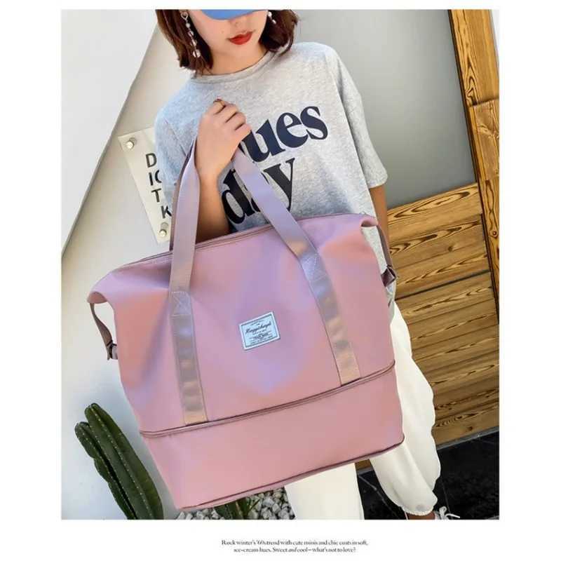 Large capacity travel bag luggage organizer handbag portable gym yoga bag mens sports swimming weekend bag W240906