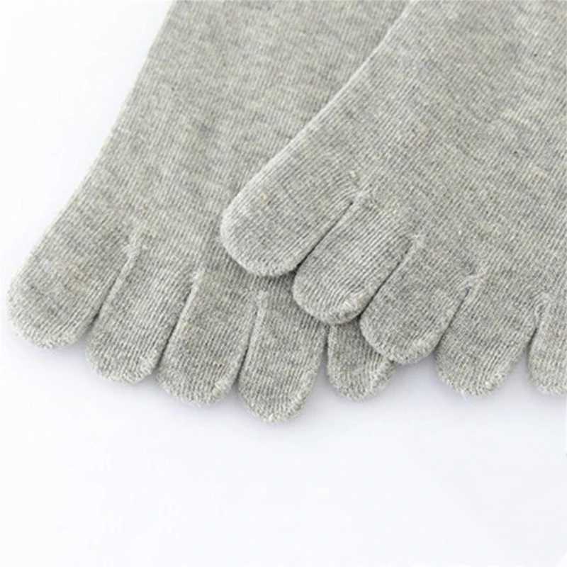 5 pairs of high-quality pure cotton mens socks five finger sweat absorbing socks unsealed breathable socks split toe sports tube socks W240905