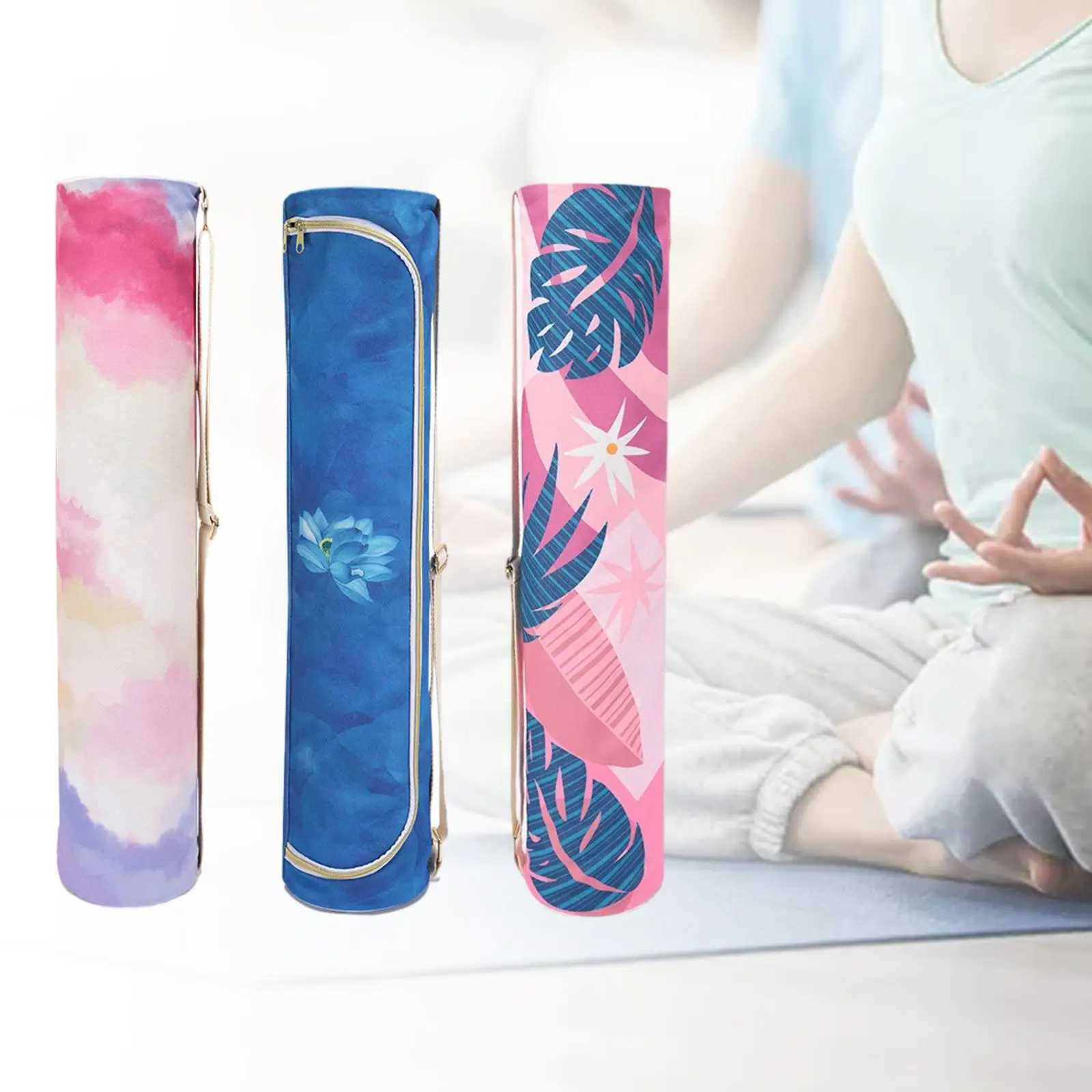 Yoga cushion bag with fashionable smooth zipper durable and multifunctional with adjustable shoulder strap lightweight and exercise shoulder bag W2409