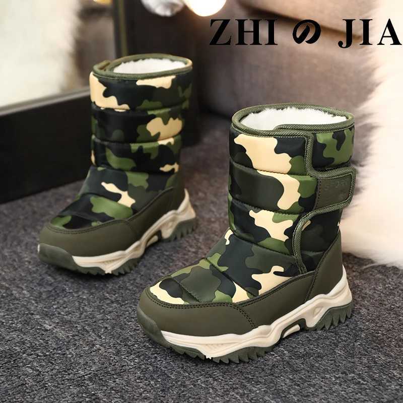 Children Boots Hook Loop Fashion Soft Boys Snow Boots Leather Boys Ankle Boots Outdoor Fashion Sneakers Free Shipping M240906