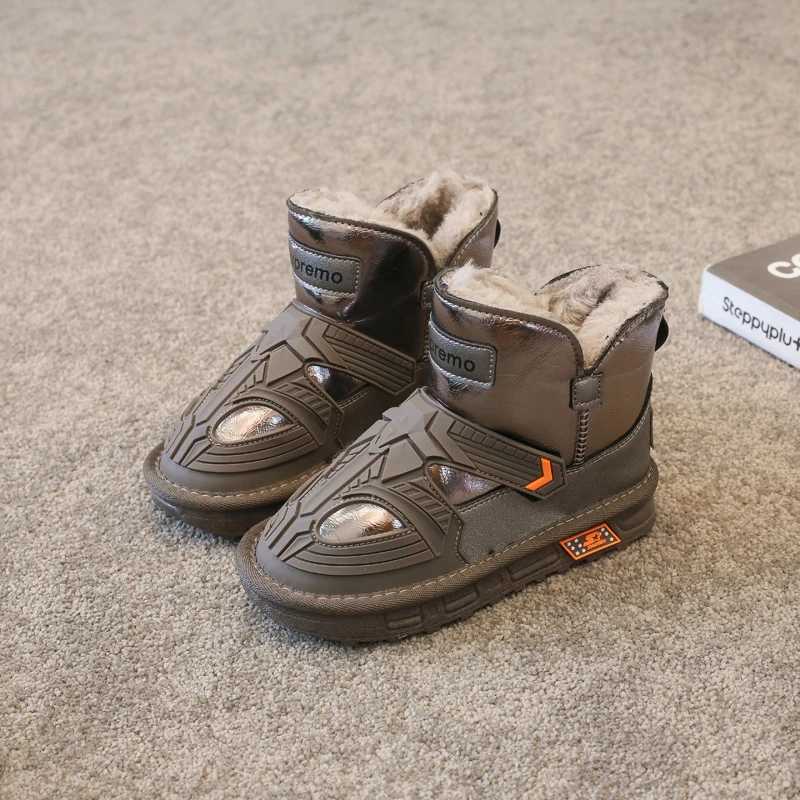 Fashion Children Snow Boots Water Proof Warm Casual Shoes Girls Boys Kids Boots Boy Winter Wear-resistant Cotton Shoes Sneakers M240906