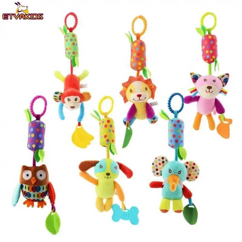 New Baby Rattlesnake Mobile Cartoon Animal Baby Toy Cart Bed Hanging Baby Bed Hanging Bell Toy 0-12 Months W240815