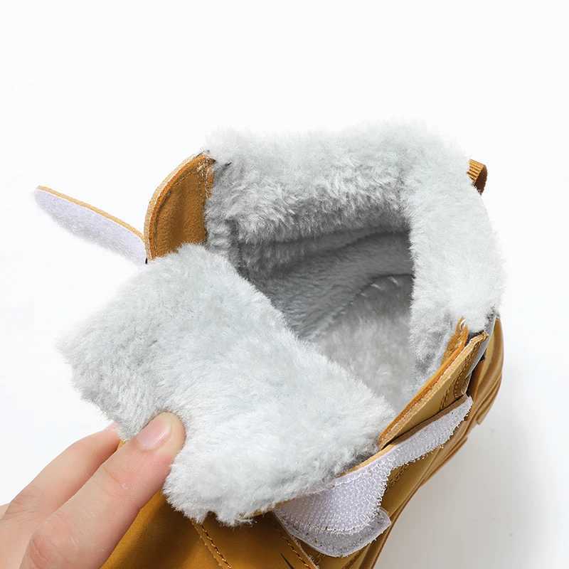 YISHEN Snow Boots Children Winter High-top Warm Plush Boots Kids Outdoor Suede Fashion Trend Girls Boys Shoes Bottes Enfants M240906
