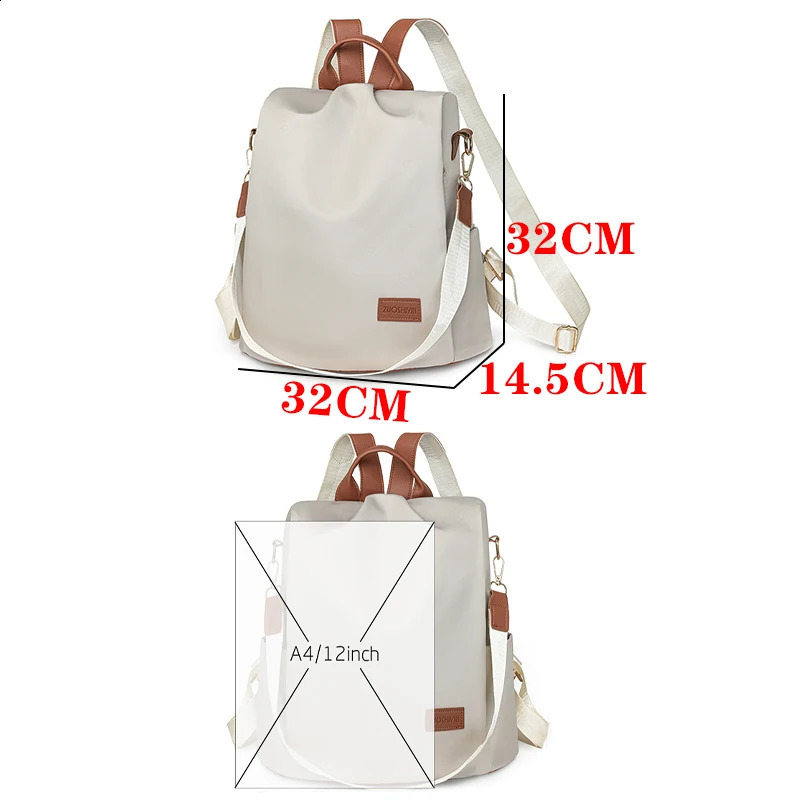 ner Light Travel Backpack Fashion School Bag Casual Top Shoulder Waterproof Nylon Fabric Womens 240906